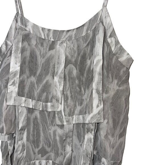 Halston Heritage Womens Dress Size Large Gray Layer Shift Mini Sleeveless - Picture 10 of 10
